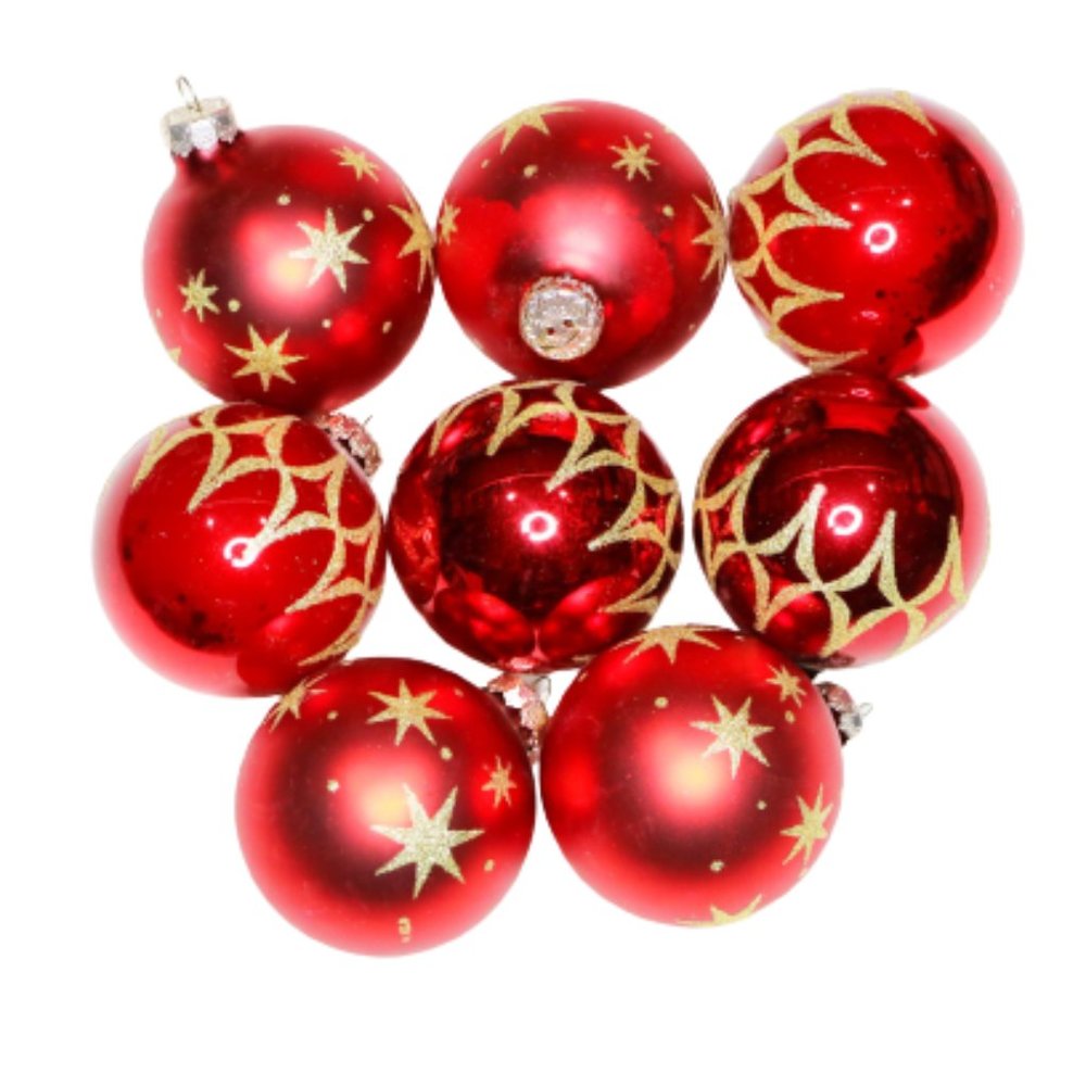 Vintage Red Christmas Ornaments